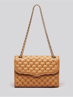 Rebecca Minkoff Large Quilted Affair with Studs Shoulder Bag | Orange